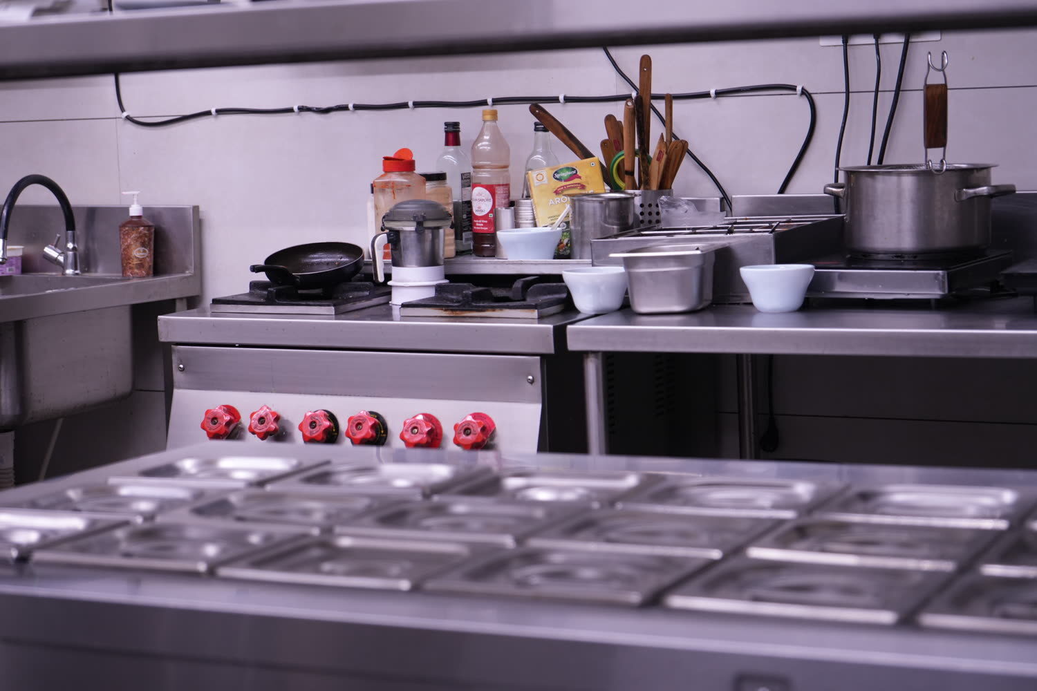 Inside the kitchen at The Sorrento, 6